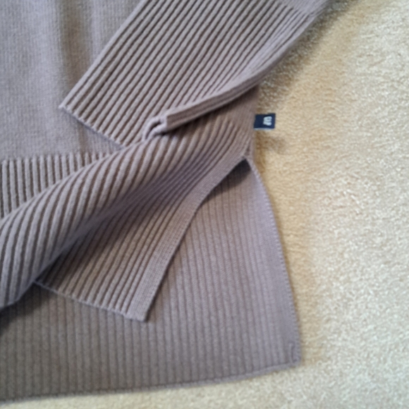 ❤️Gap Turtleneck Sweater Women's Small Brown Split Hem Chunky Knit Ribbed NWT - Picture 11 of 12